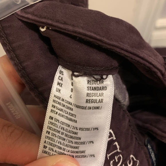 3/$30 Skinny Purple AEO jeggings - Picture 5 of 7